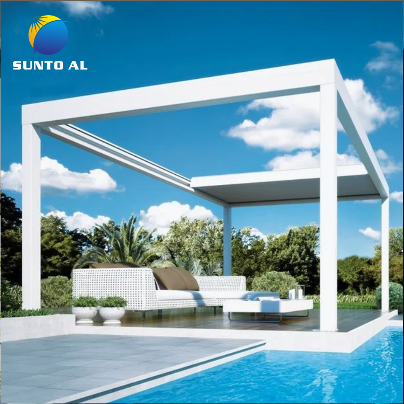 Aluminum Pergola Gazebo & Pavilion Waterproof LED Light Powder Coated Sandwich Panels for Exterior Wall & Workshop